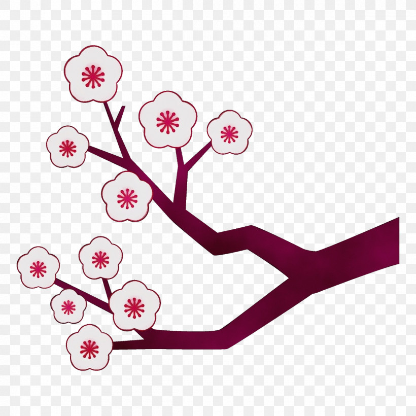 Cherry Blossom, PNG, 1200x1200px, Plum Branch, Blossom, Branch, Cherry Blossom, Flower Download Free