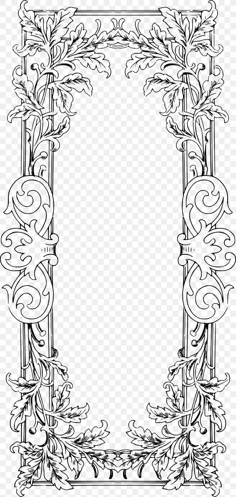 Clip Art, PNG, 1110x2338px, Picture Frames, Area, Art, Black And White, Coloring Book Download Free