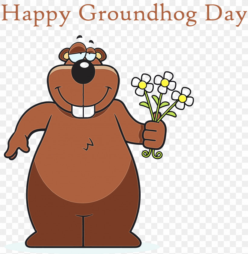 Groundhog Day, PNG, 2914x2999px, Groundhog Day, Adaptation, Brown Bear, Cartoon, Groundhog Download Free