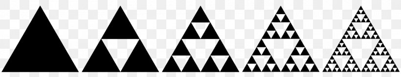 Sierpinski Triangle Fractal Sierpinski Carpet Pascal's Triangle Mathematics, PNG, 1920x372px, Sierpinski Triangle, Black And White, Brand, Equilateral Triangle, Fractal Download Free