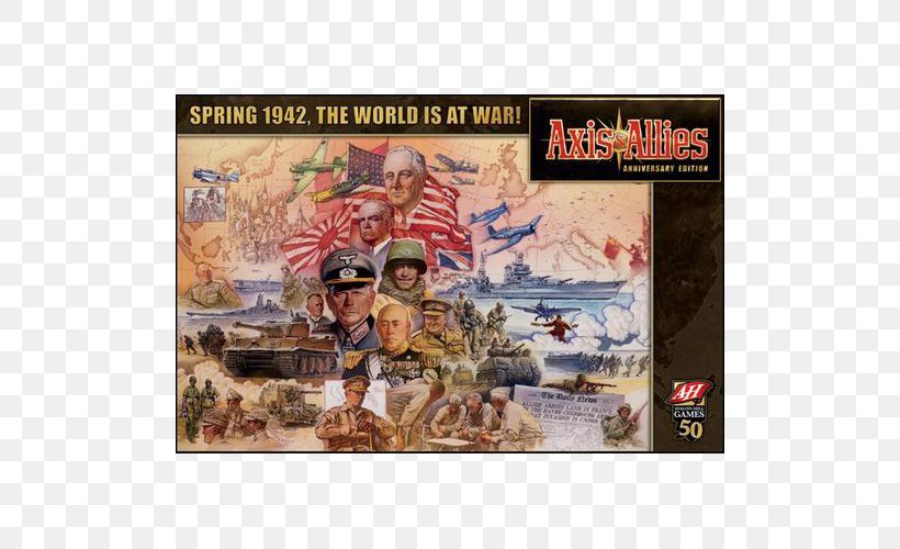 Wizards Of The Coast Axis & Allies WWII 1942 Board Game Avalon Hill War, PNG, 500x500px, Axis Allies, Avalon Hill, Board Game, Boardgamegeek, Card Game Download Free