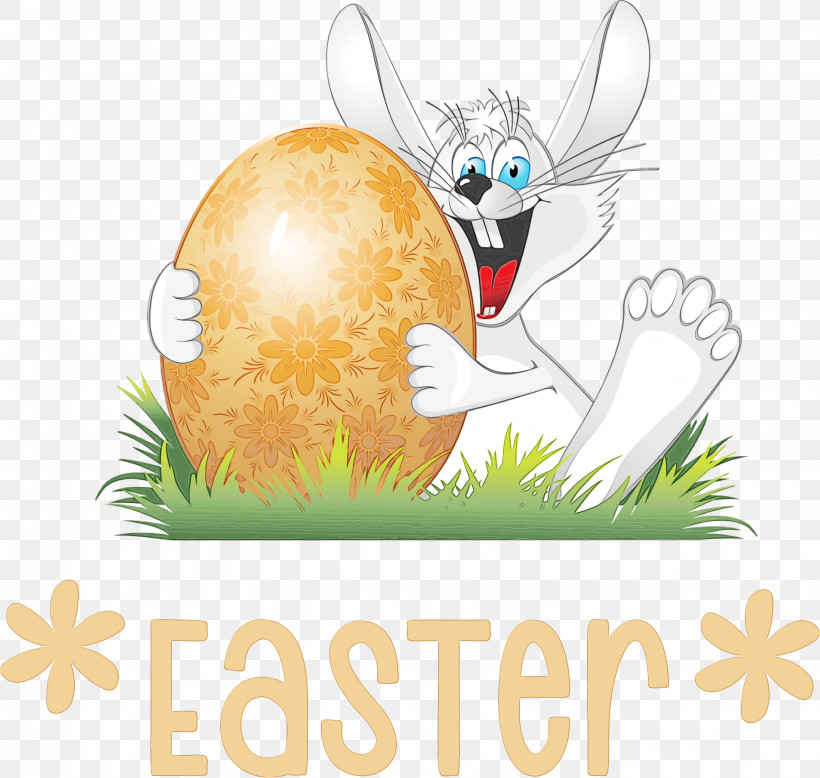 Easter Bunny, PNG, 3068x2911px, Happy Easter, Cartoon, Drawing, Easter Bunny, Easter Day Download Free