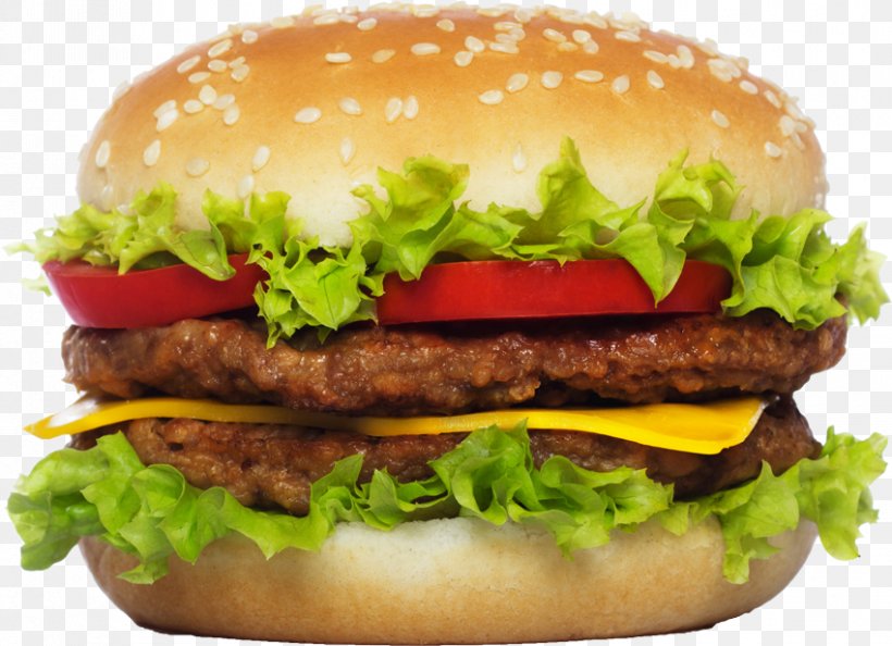 Hamburger Clip Art Cheeseburger Image, PNG, 850x616px, Hamburger, American Cheese, American Food, Bacon Sandwich, Baconator Download Free