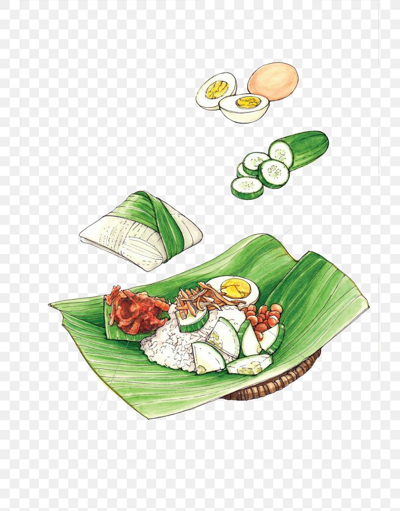 Malaysian Cuisine Nasi Lemak Breakfast Korean Cuisine, PNG, 736x1046px, Malaysia, Asian Food, Breakfast, Cooking, Cuisine Download Free