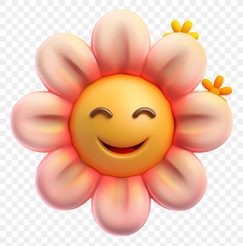 Flower - Happy Flower Face Cartoon Illustration PNG