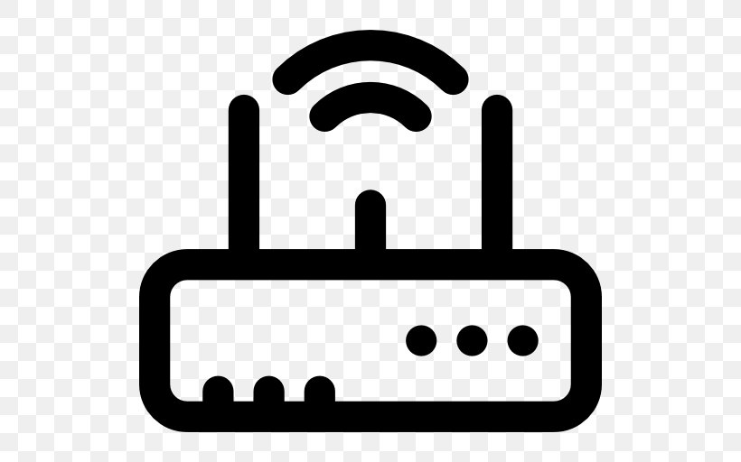Wi-Fi Modem Wireless Network Computer Network, PNG, 512x512px, Wifi, Area, Black And White, Computer Hardware, Computer Network Download Free
