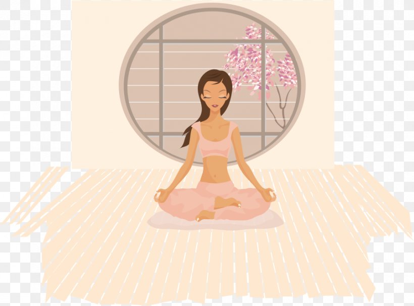 Yoga Woman Lotus Position Clip Art, PNG, 900x666px, Watercolor, Cartoon, Flower, Frame, Heart Download Free