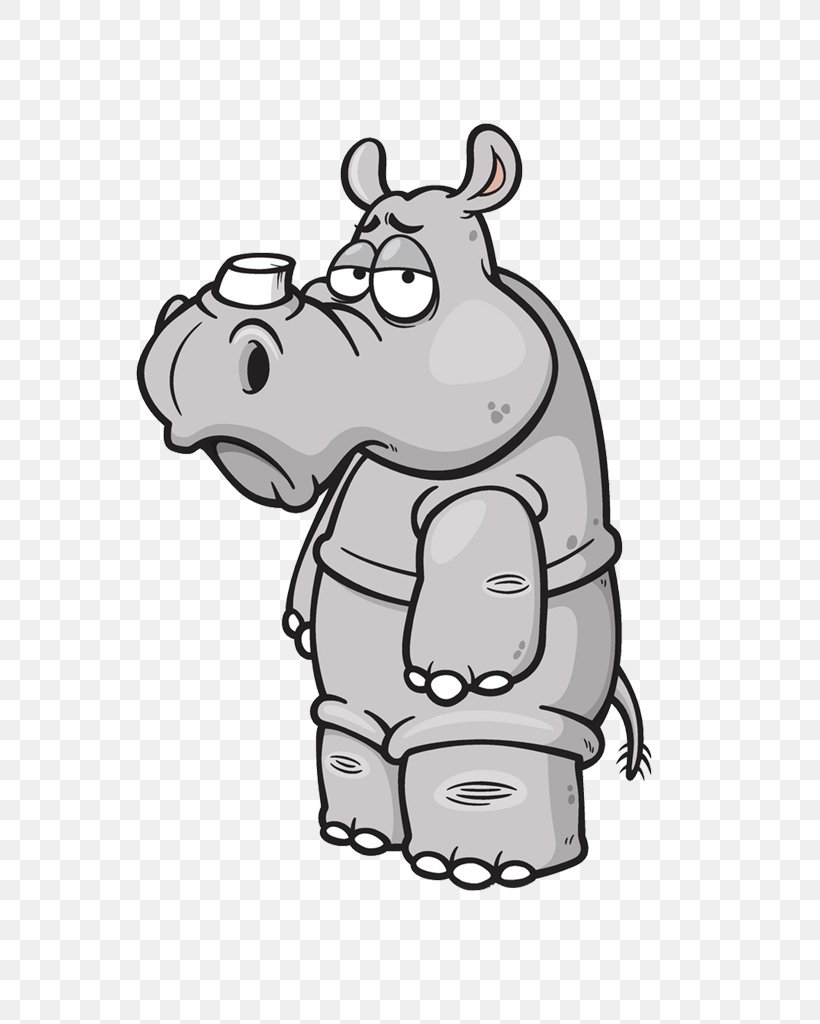 Rhinoceros Cartoon Clip Art, PNG, 768x1024px, Rhinoceros, Area, Art, Black, Black And White Download Free