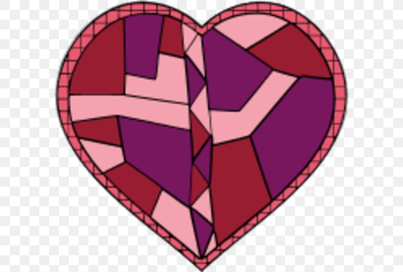 Stained Glass Heart Clip Art, PNG, 600x554px, Watercolor, Cartoon, Flower, Frame, Heart Download Free