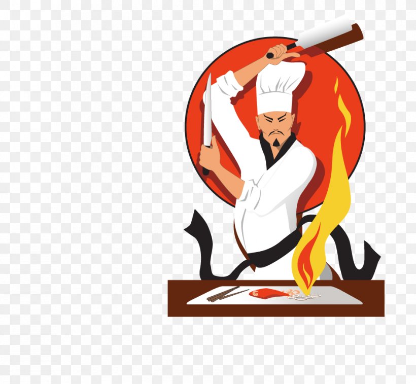 Japanese Cuisine Barbecue Sushi Chophouse Restaurant Hibachi, PNG, 942x870px, Japanese Cuisine, Art, Barbecue, Cartoon, Chef Download Free