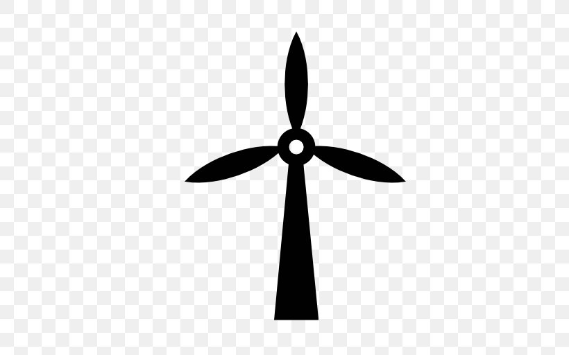 Wind Turbine Energy, PNG, 512x512px, Wind, Black And White, Energy, Icon Design, Propeller Download Free