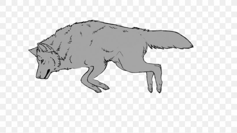 Gray Wolf Animation Wolf Walking Line Art, PNG, 960x540px, Gray Wolf, Animal Figure, Animation, Artwork, Black And White Download Free