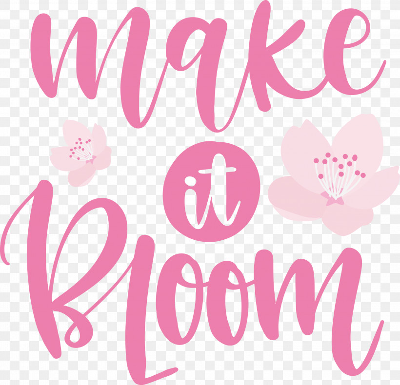 Make It Bloom Bloom Spring, PNG, 3000x2892px, Bloom, Flower, Lilac M, Logo, M Download Free