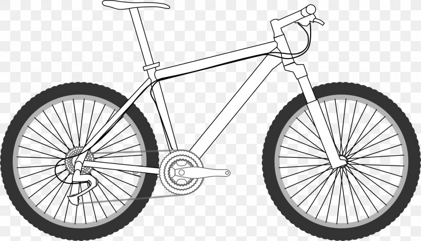 Bicycle Cycling Mountain Bike Clip Art, PNG, 1920x1100px, Bicycle, Automotive Tire, Bicycle Accessory, Bicycle Drivetrain Part, Bicycle Fork Download Free