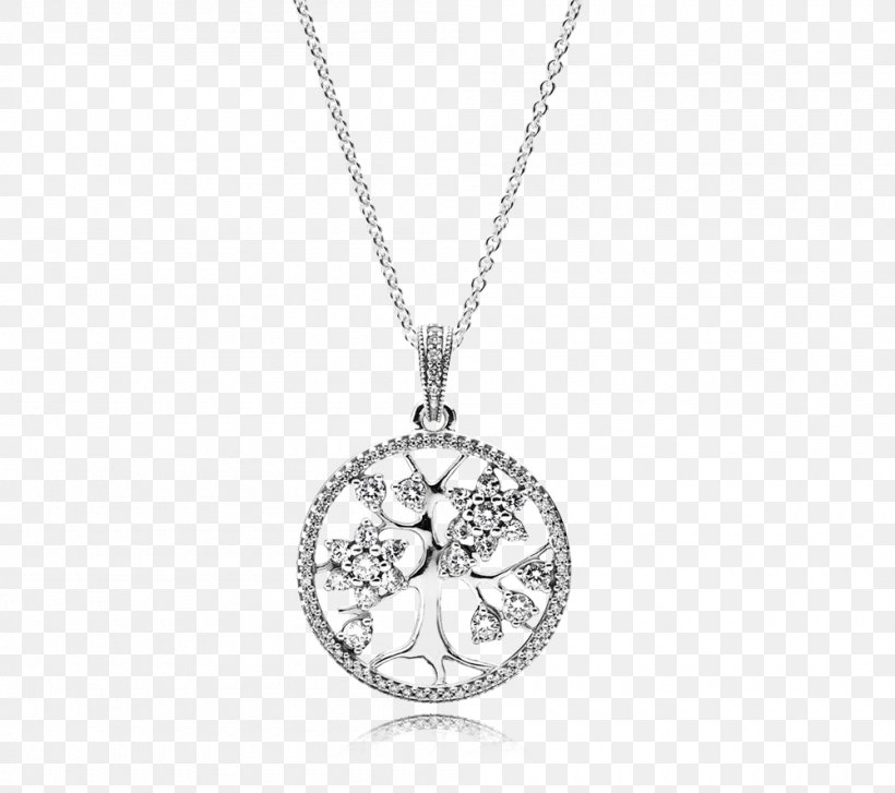 Pandora Family Tree Necklace Pendant Silver, PNG, 1000x887px, Necklace, Body Jewelry, Chain, Charm Bracelet, Cubic Zirconia Download Free