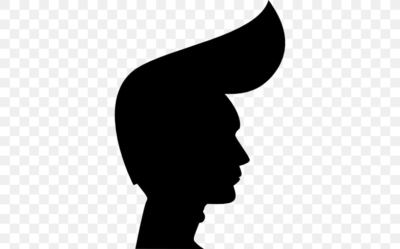 Silhouette Hairstyle, PNG, 512x512px, Silhouette, Beauty Parlour, Black And White, Cosmetologist, Facial Hair Download Free