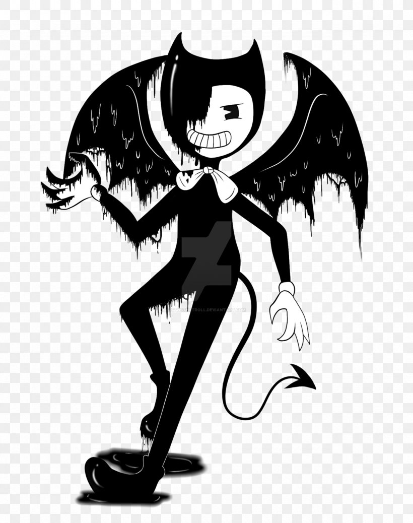 Bendy And The Ink Machine Fan Art Drawing, PNG, 1280x1621px, 2017, Bendy And The Ink Machine, Art, Black, Black And White Download Free