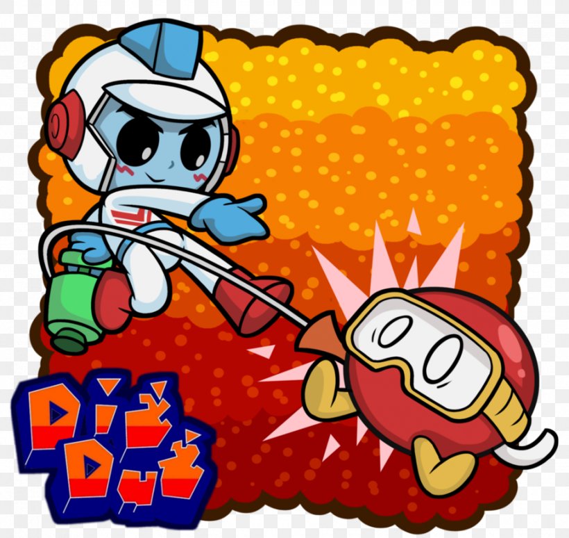 Dig Dug Fan Art Drawing DeviantArt, PNG, 920x869px, Dig Dug, Area, Art, Artwork, Bandai Namco Entertainment Download Free