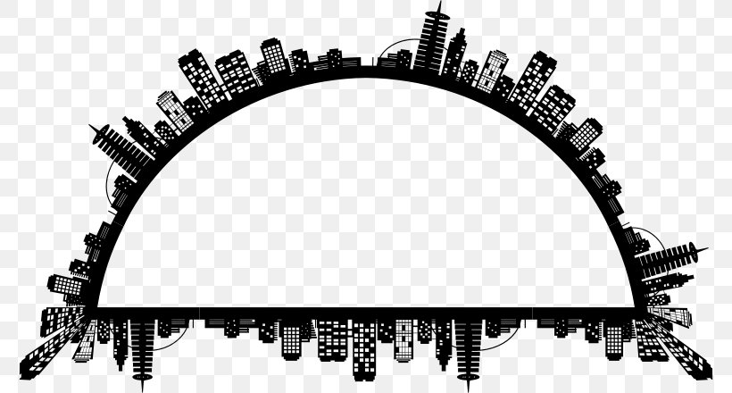 Semicircle Clip Art, PNG, 778x440px, Semicircle, Black, Black And White, City, Drawing Download Free