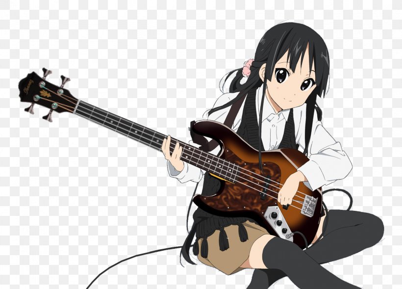 Mio Akiyama Ritsu Tainaka K-On! Bass Guitar Fender Precision Bass, PNG, 1668x1200px, Watercolor, Cartoon, Flower, Frame, Heart Download Free
