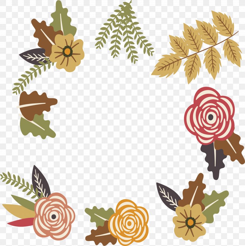 Autumn Clip Art, PNG, 3043x3057px, Autumn, Border, Branch, Designer, Flora Download Free