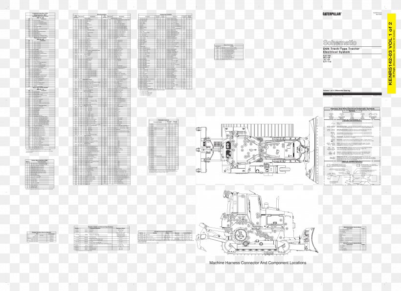 Wiring Diagram Electrical Wires & Cable Caterpillar Inc. Fuse, PNG, 3456x2520px, Wiring Diagram, Area, Black And White, Brand, Cable Harness Download Free