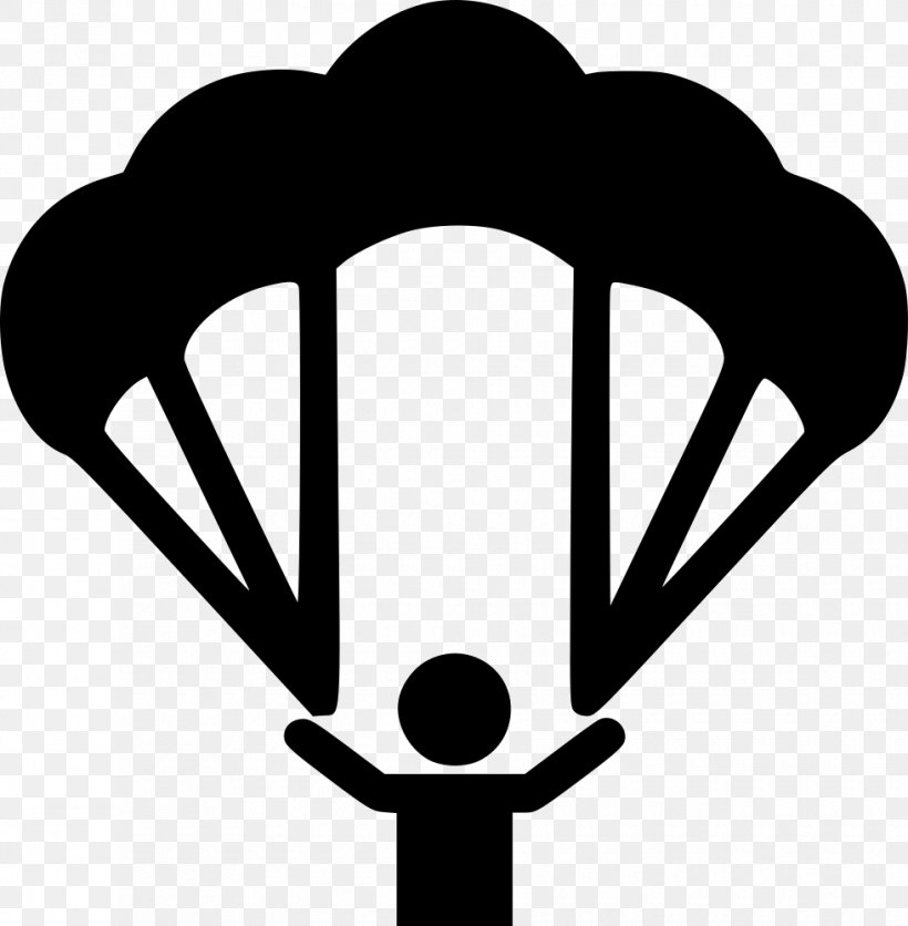 Paragliding Parachute Clip Art, PNG, 980x1000px, Paragliding, Black And White, Glider, Parachute, Recreation Download Free