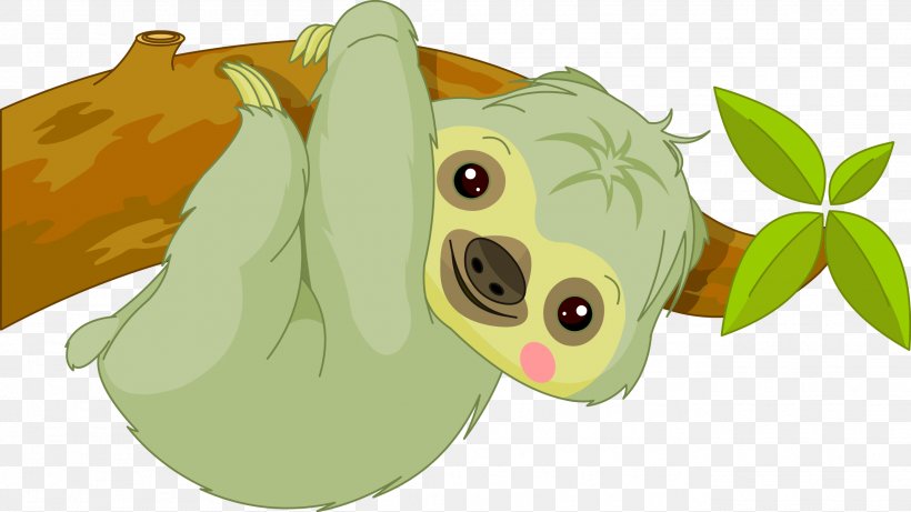 Baby Sloths Cartoon, PNG, 2613x1471px, Sloth, Baby Sloths, Carnivoran, Cartoon, Drawing Download Free