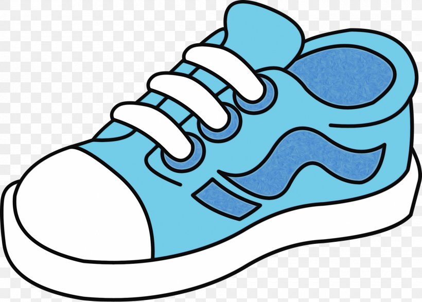 Footwear Aqua Blue Shoe Clip Art, PNG, 1870x1340px, Watercolor, Aqua, Athletic Shoe, Blue, Footwear Download Free