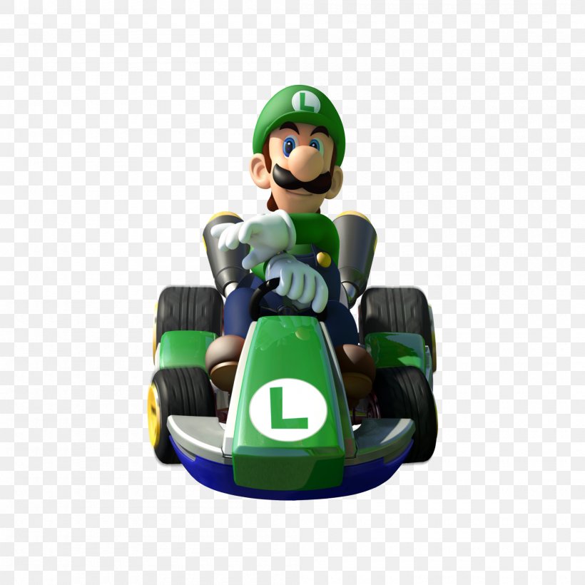Luigi Mario Kart 8 Super Mario Kart Mario Kart DS, PNG, 2000x2000px, Luigi, Bowser, Figurine, Gokart, Mario Download Free