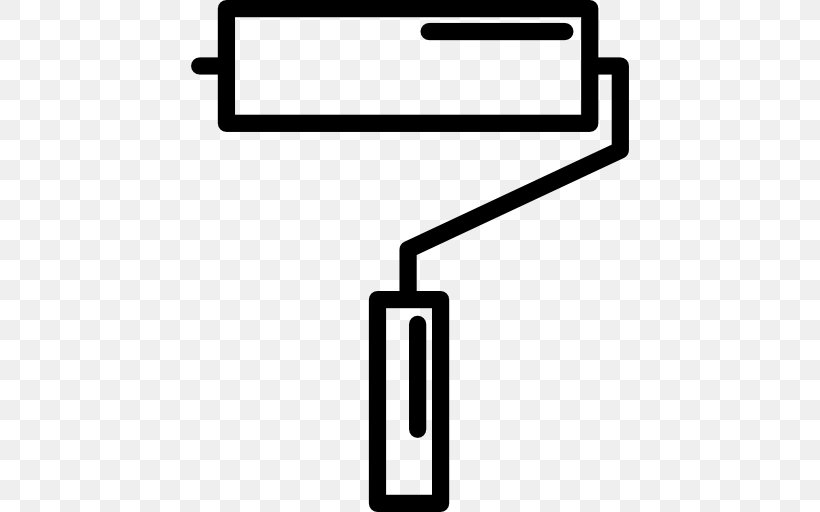 Paint Rollers Symbol, PNG, 512x512px, Paint Rollers, Area, Black, Black And White, Brand Download Free