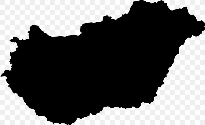 Flag Of Hungary Map Clip Art, PNG, 960x587px, Hungary, Black, Black And White, Flag Of Hungary, Leaf Download Free