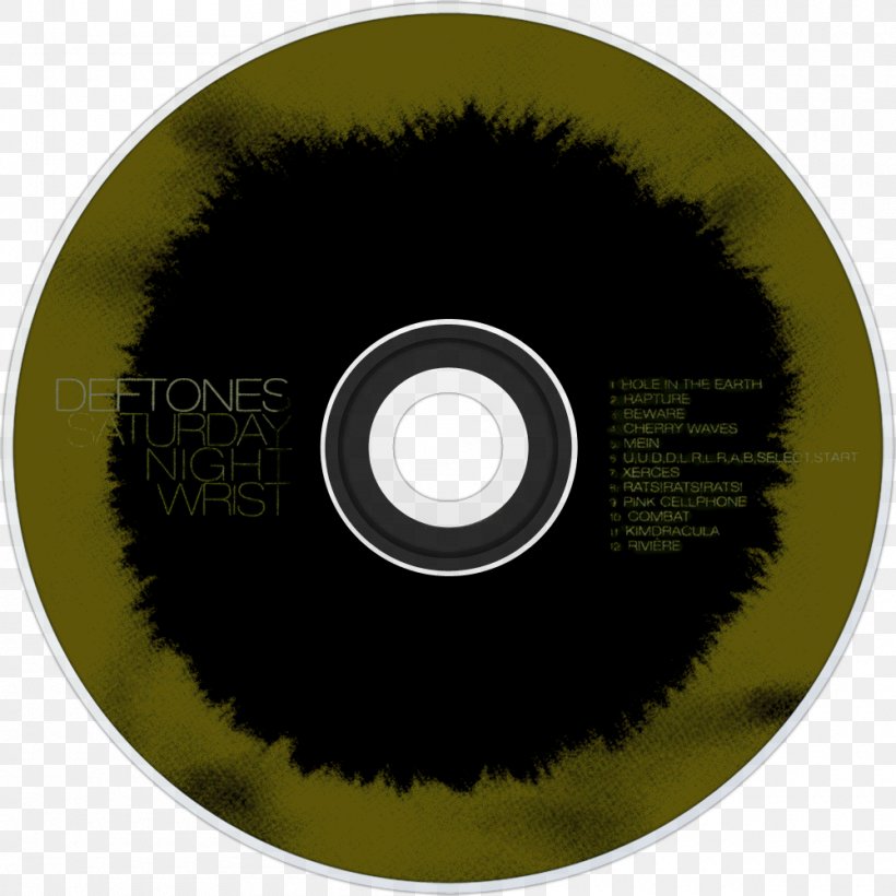 Compact Disc Saturday Night Wrist Deftones Album Alternative Metal, PNG, 1000x1000px, Watercolor, Cartoon, Flower, Frame, Heart Download Free