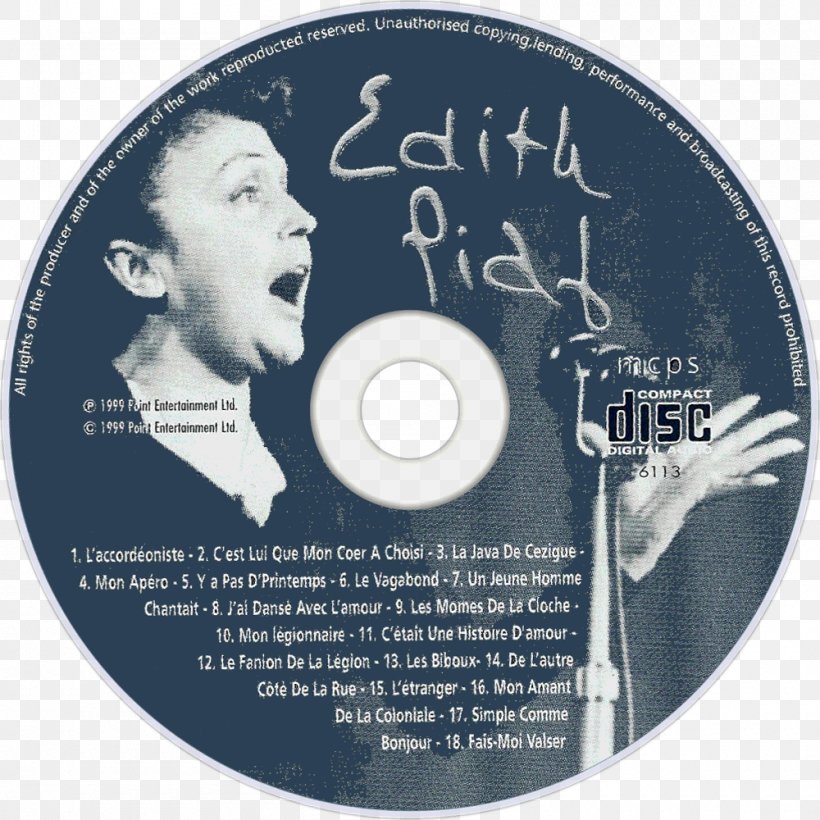 Édith Piaf Compact Disc Album Cover La Vie En Rose, PNG, 1000x1000px, Watercolor, Cartoon, Flower, Frame, Heart Download Free