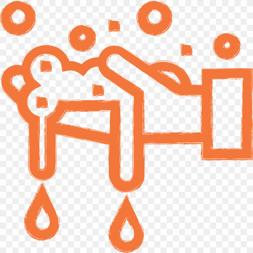 Hand Cleaning Hand Washing, PNG, 3000x2993px, Hand Cleaning, Hand Washing, Line, Orange, Symbol Download Free
