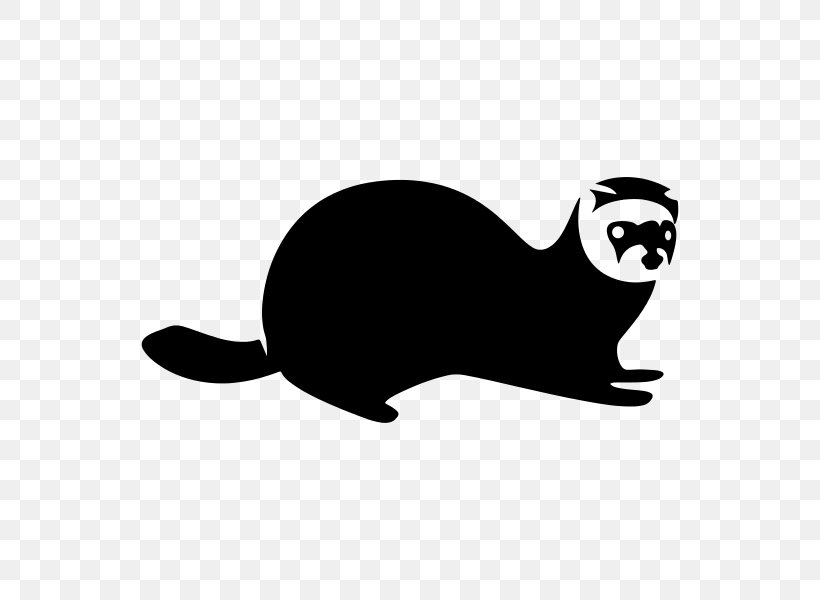 Black-footed Ferret Whiskers Cat, PNG, 600x600px, Ferret, Black, Black And White, Blackfooted Ferret, Carnivoran Download Free
