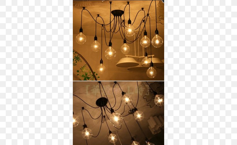 Light Fixture Chandelier Incandescent Light Bulb Edison Screw, PNG, 500x500px, Light, Ceiling, Chandelier, Decor, Decorative Arts Download Free