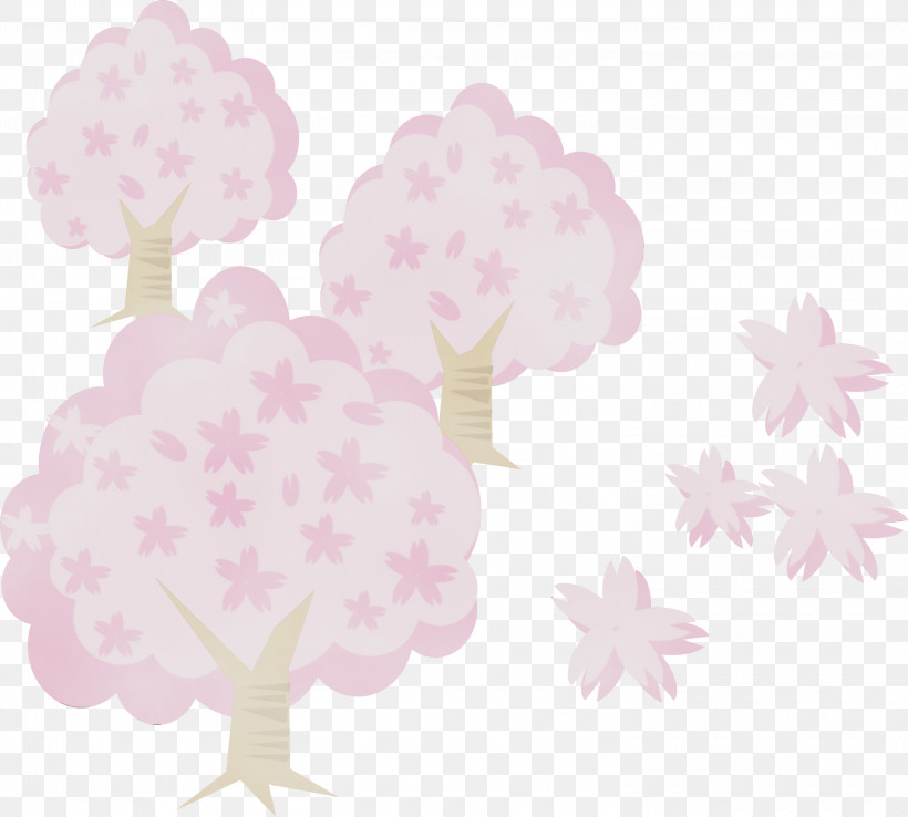 Pink Leaf Plant Flower Cloud, PNG, 3000x2703px, Cherry Flower, Cloud, Floral, Flower, Hydrangea Download Free
