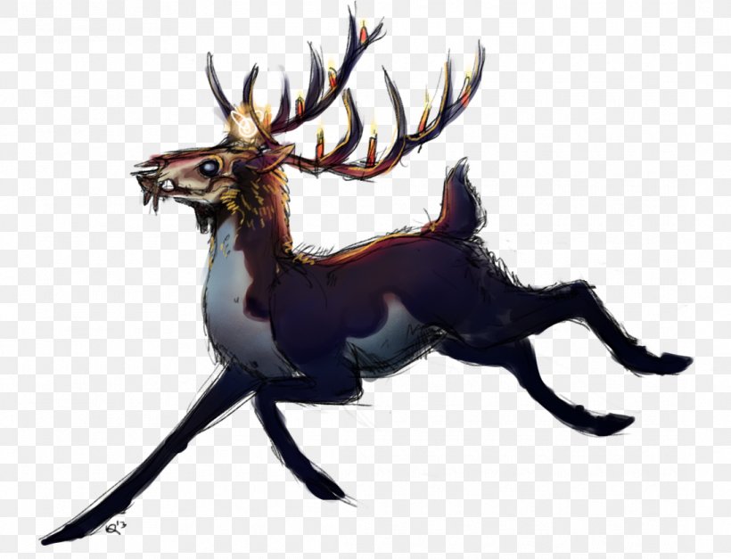 Reindeer Digital Art Elk DeviantArt Antler, PNG, 1090x834px, Reindeer, Antler, Astrocyte, Deer, Deviantart Download Free