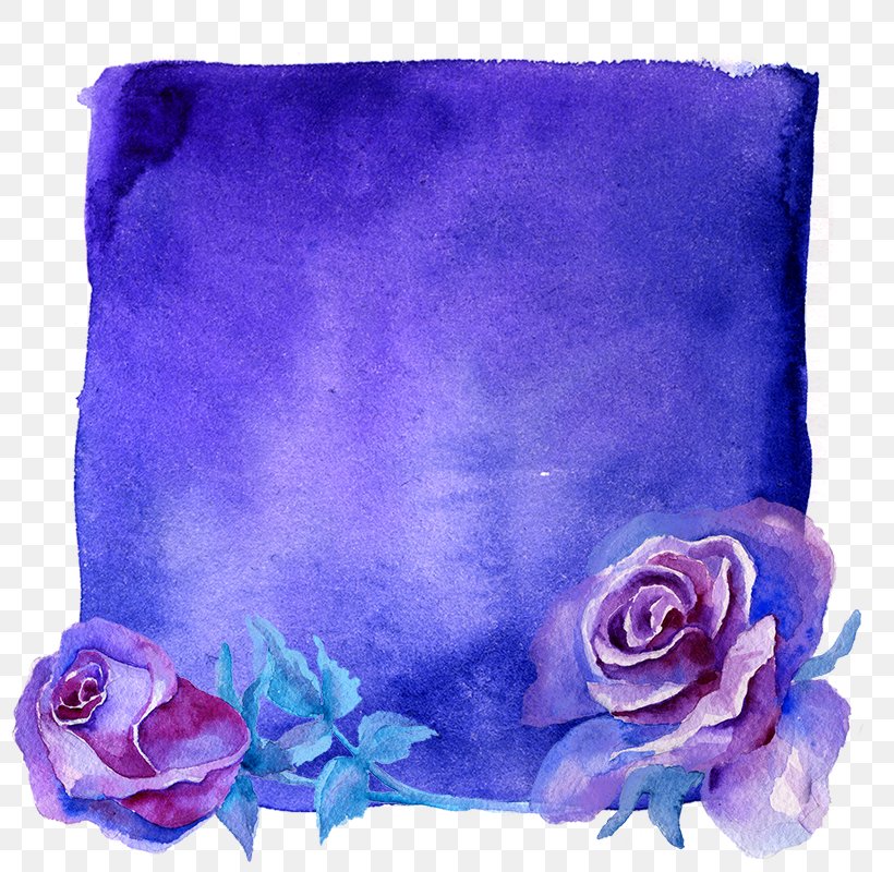 Ink Watercolor Painting Block Computer File, PNG, 800x800px, Ink, Block, Blue, Blue Rose, Cobalt Blue Download Free