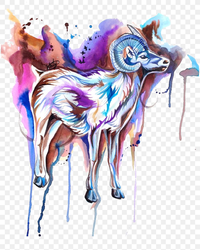 Tattoo Watercolor Painting Sheep Sketch, PNG, 812x1024px, Watercolor, Cartoon, Flower, Frame, Heart Download Free