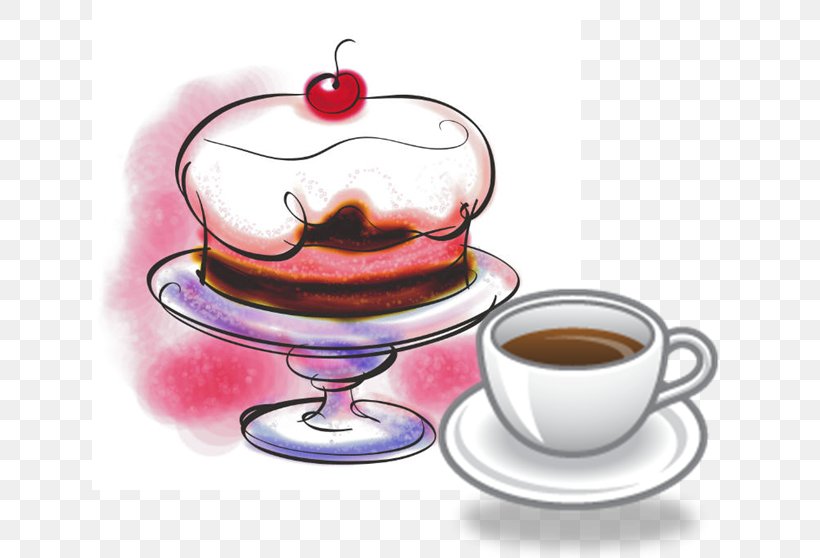 Coffee Birthday Cake Chocolate Cake Frosting & Icing Clip Art, PNG, 636x558px, Coffee, Bake Sale, Baking, Baking A Cake, Birthday Cake Download Free