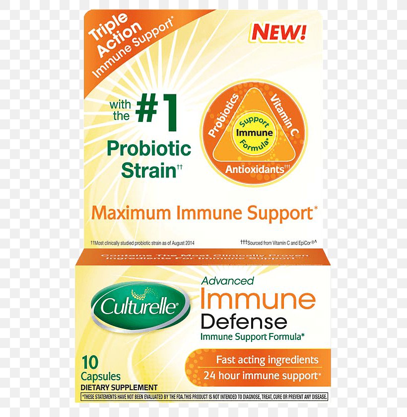 Culturelle Advanced Immune Defense Supplement, 10 Count Brand Font Line Immune System, PNG, 572x839px, Brand, Capsule, Immune System Download Free