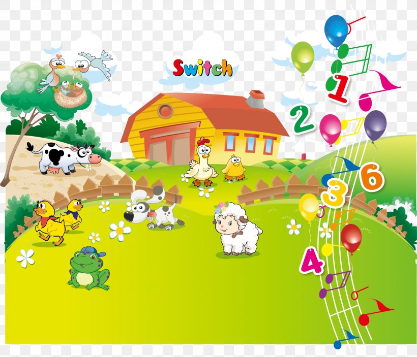 Cartoon Farm Illustration, PNG, 1906x1636px, Cartoon, Agriculture, Area, Art, Farm Download Free