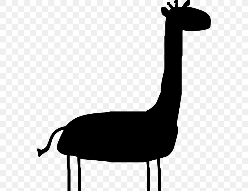 Giraffe Bird Neck Clip Art, PNG, 575x630px, Giraffe, Beak, Bird, Black And White, Chair Download Free