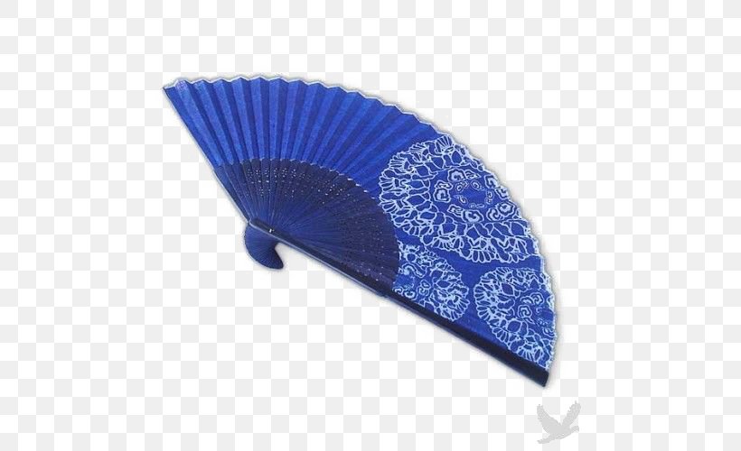 Paper Hand Fan Chinoiserie Auringonvarjo, PNG, 500x500px, Paper, Auringonvarjo, Blue, Chinoiserie, Cobalt Blue Download Free