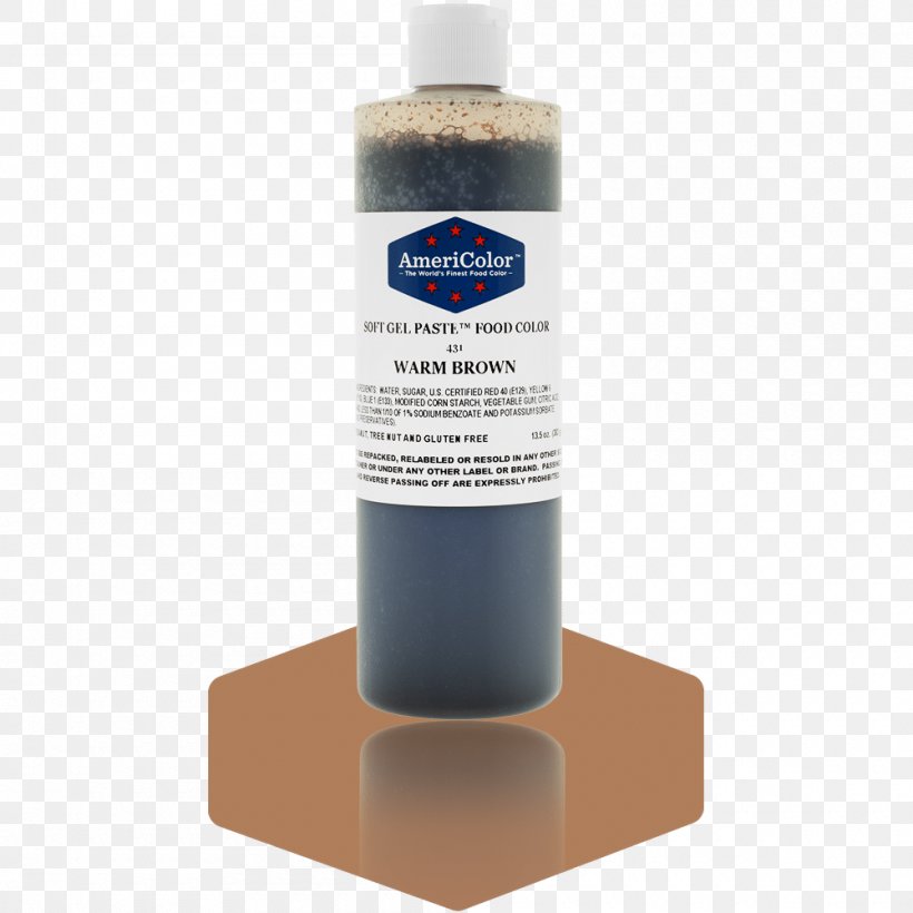 Paste Gel AmeriColor Corp. Brown, PNG, 1000x1000px, Paste, Americolor Corp, Brown, Gel, Liquid Download Free