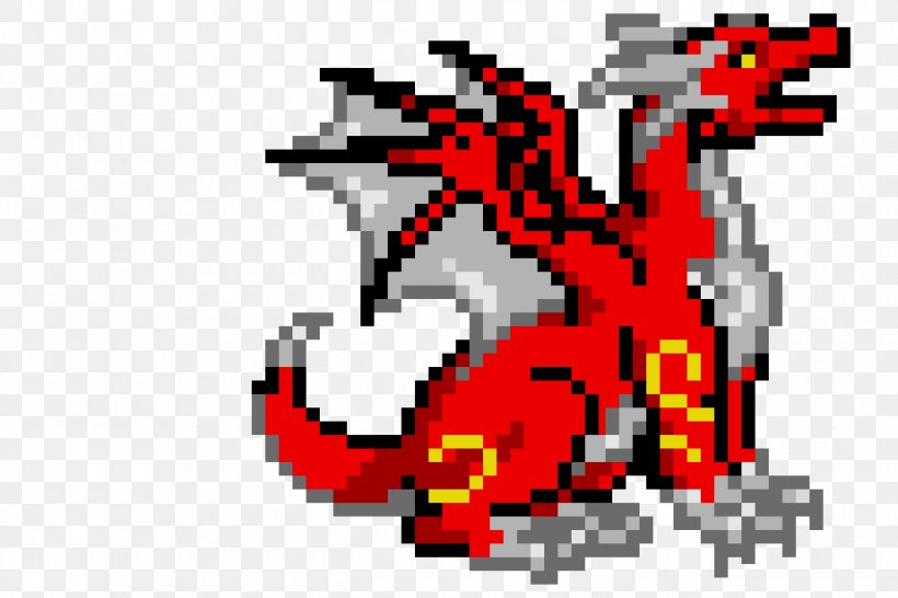 Simple Minecraft Dragon Pixel Art
