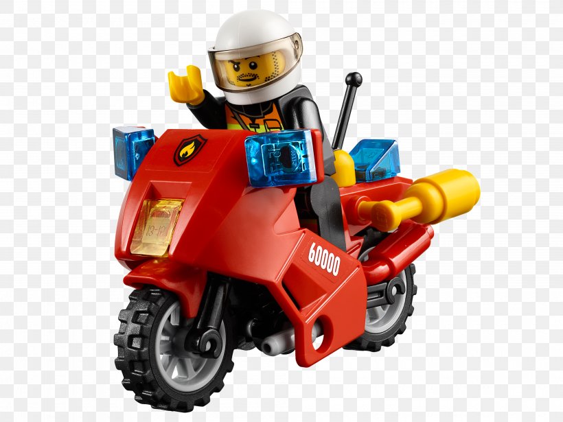 Lego City Motorcycle Lego Minifigure Toy, PNG, 4000x3000px, Lego City, Fire, Fire Bike, Firefighter, Hero Honda Splendor Download Free