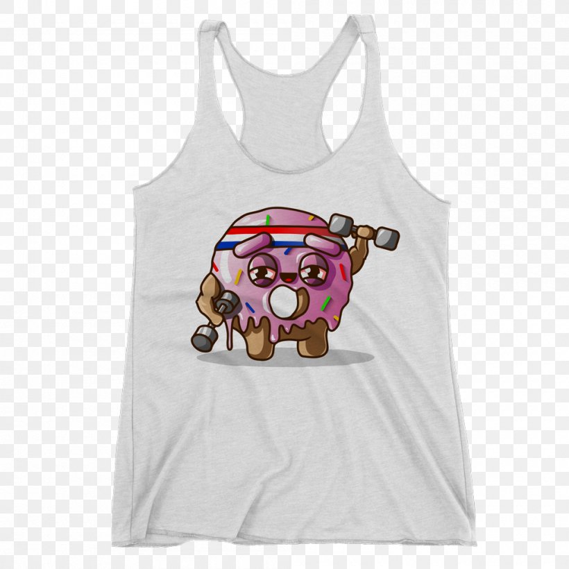 T-shirt Sleeveless Shirt Clothing, PNG, 1000x1000px, Tshirt, Carbohydrate, Clothing, Clothing Accessories, Donuts Download Free